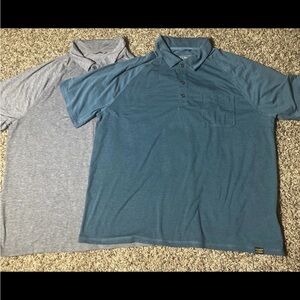 L.L. Bean Men's Polo Pack - Teal Blue and Light Heather Gray